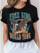 Black Free Bird Graphic TShirt - Athena's Fashion Boutique