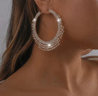 Glammed Out Diamond Hoops - Yayas Luxe Handbags -