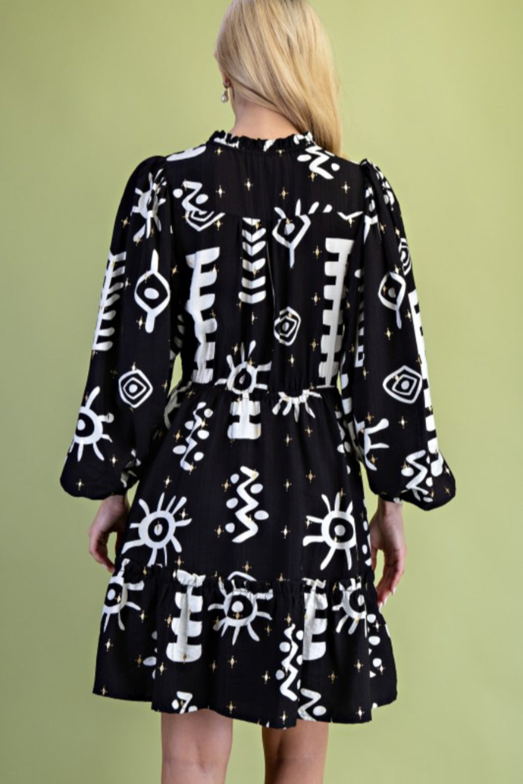 black and gold foil dress Gold Foil Dress Black / M