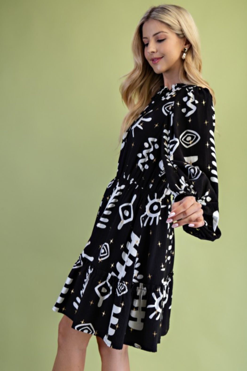 Gold Foil Dress Black / M Gold Foil Dress Black / M