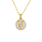 Saints Dainty Fancy H Initial Pendant Necklace