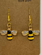 Bumble Bee Earrings - Athena's Fashion Boutique