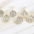 Saints Dainty Fancy Initial Clip on Pendant A-Z