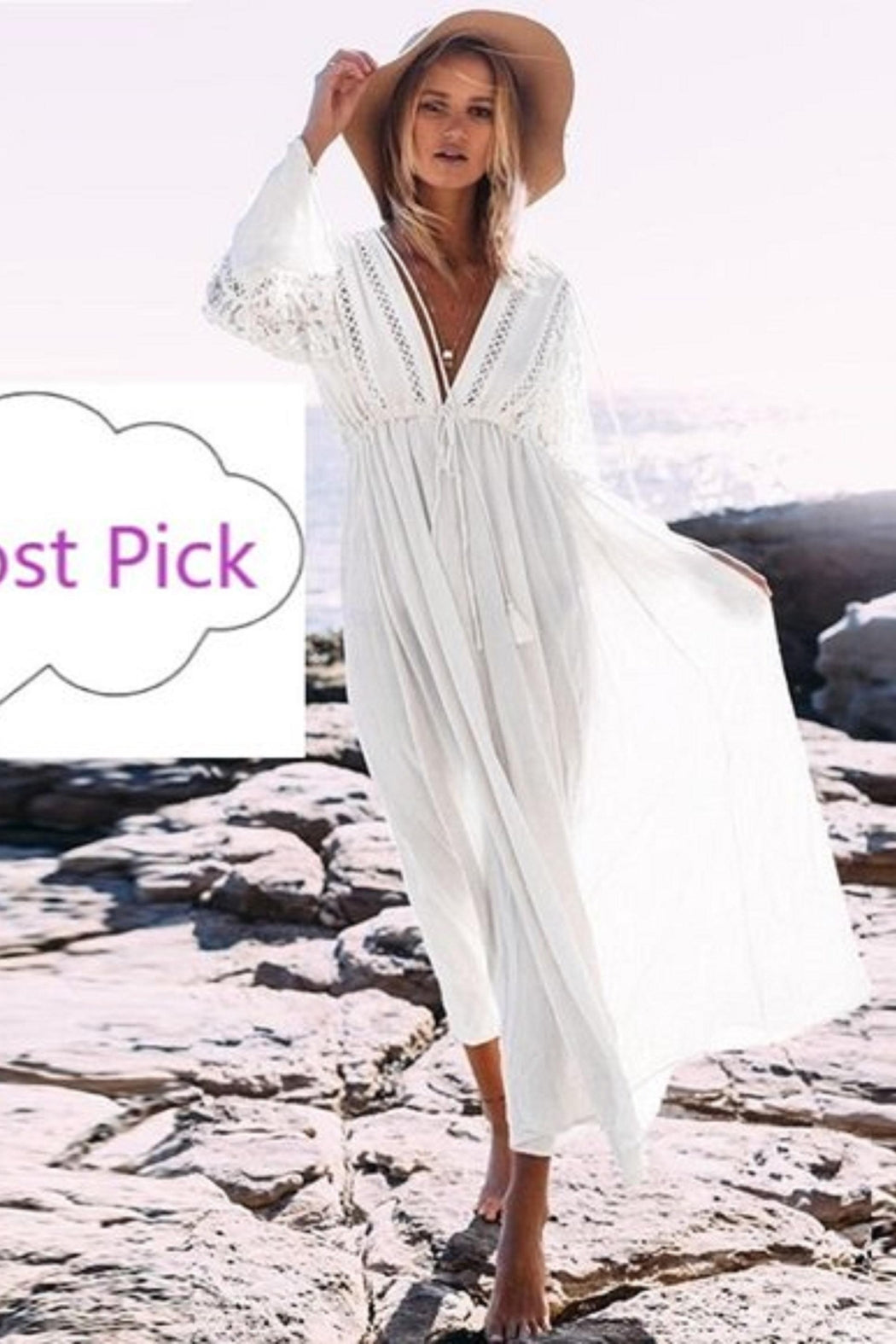 white beach photo dress Sleeveless Lace Boho Mini Dress – White V-Neck Summer Dress in White | Women's Boho Fashion | XL