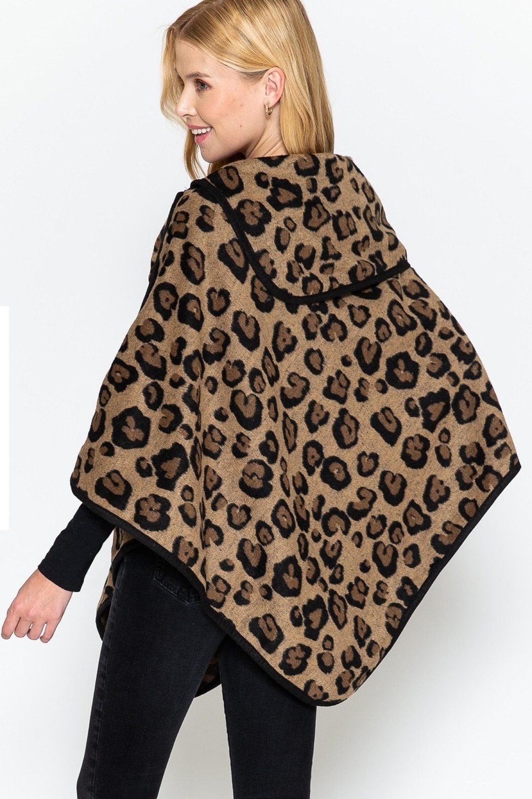 Leopard Print Poncho - By Justin Taylor – Shoptiques