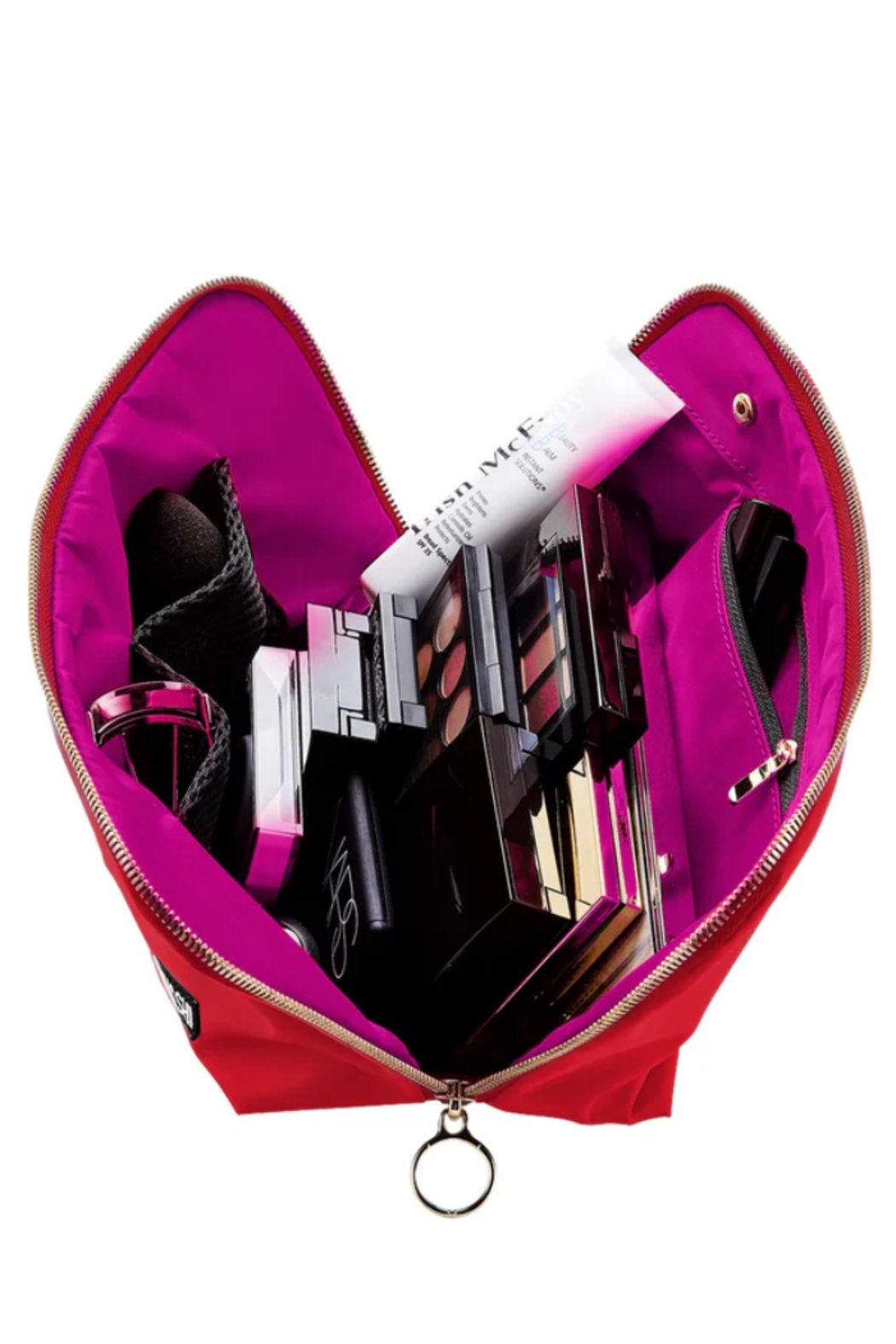 Candy Apple Red fabric with Pink Interior