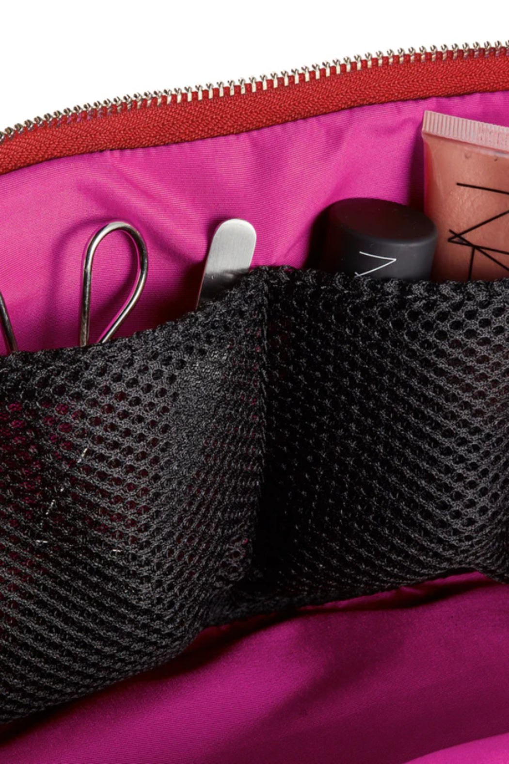 Candy Apple Red fabric with Pink Interior