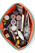 Sea Green Fabric with Bright Orange Interior