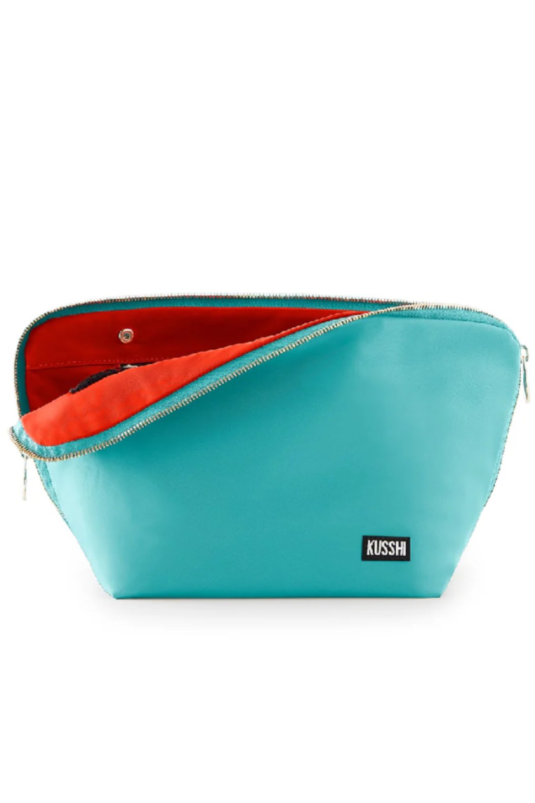 Sea Green Fabric with Bright Orange Interior Main