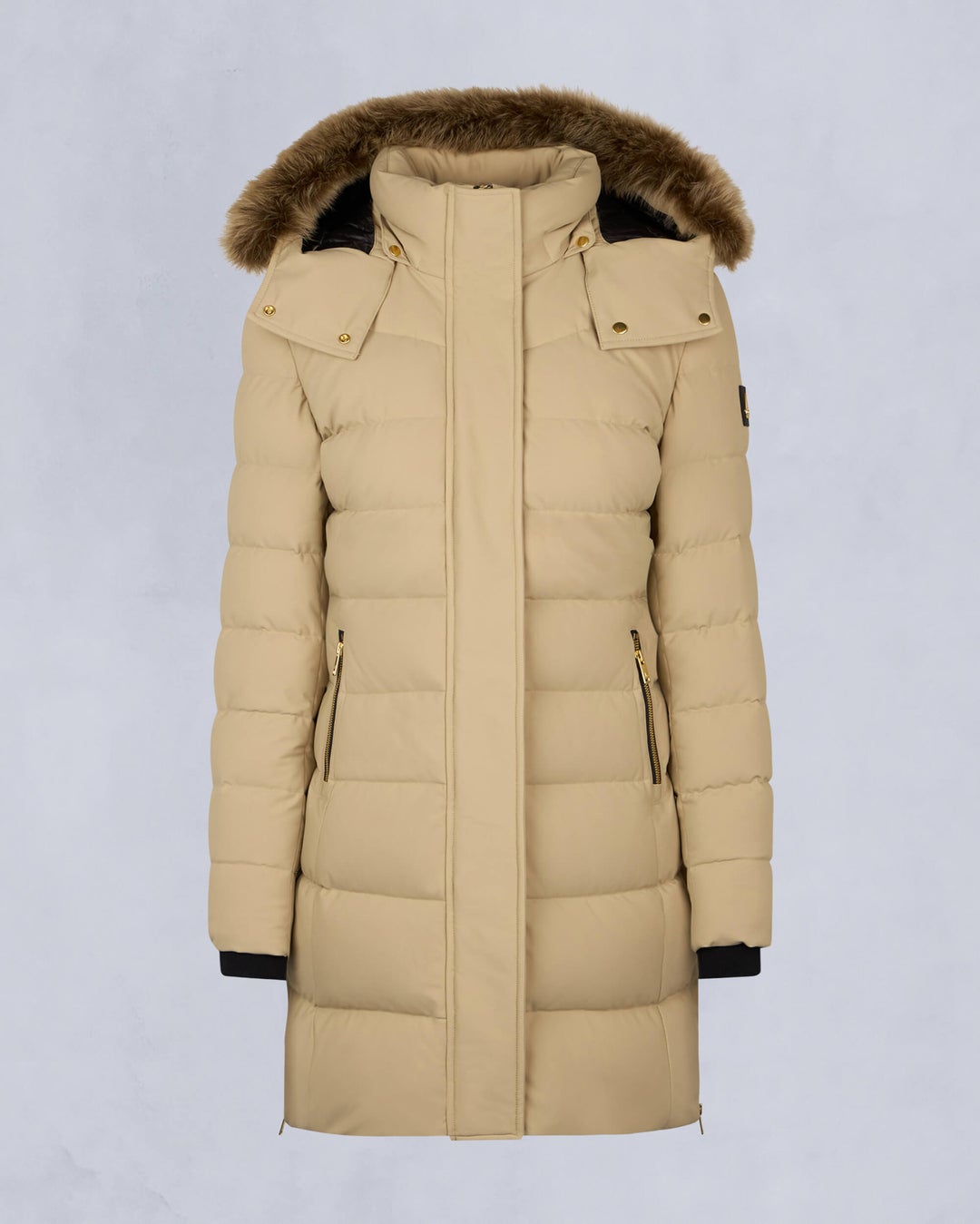 Moose Knuckles Womens Gold Series Watershed Parka in Sand with