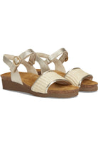 Gold Leather With Raffia Main