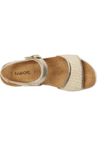 Gold Leather With Raffia