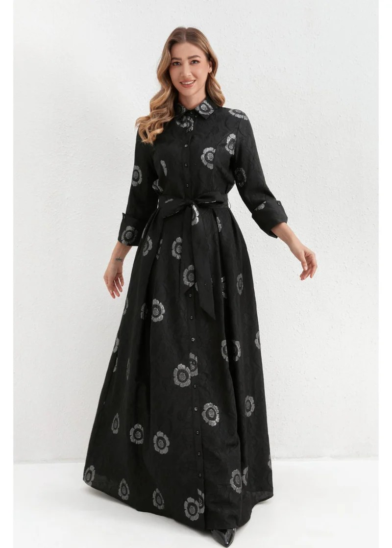 Onyx Silver Blossom Maxi Dress Onyx Silver Blossom Maxi Dress