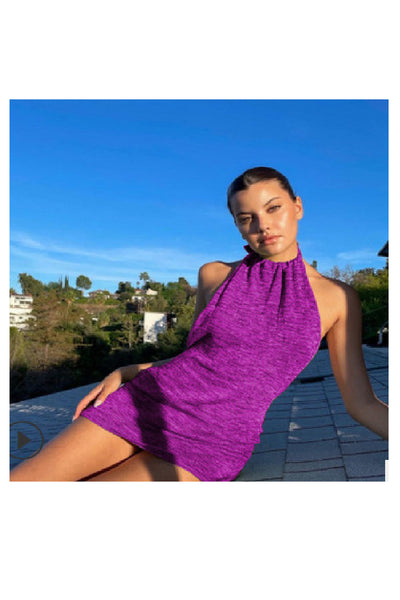Valentine Gift - Sexy Backless Halter Dress Bodycon Micro Mini Dress P Shoptiques Valentine Gift - Sexy Backless Halter Dress Bodycon Micro Mini Dress P Shoptiques