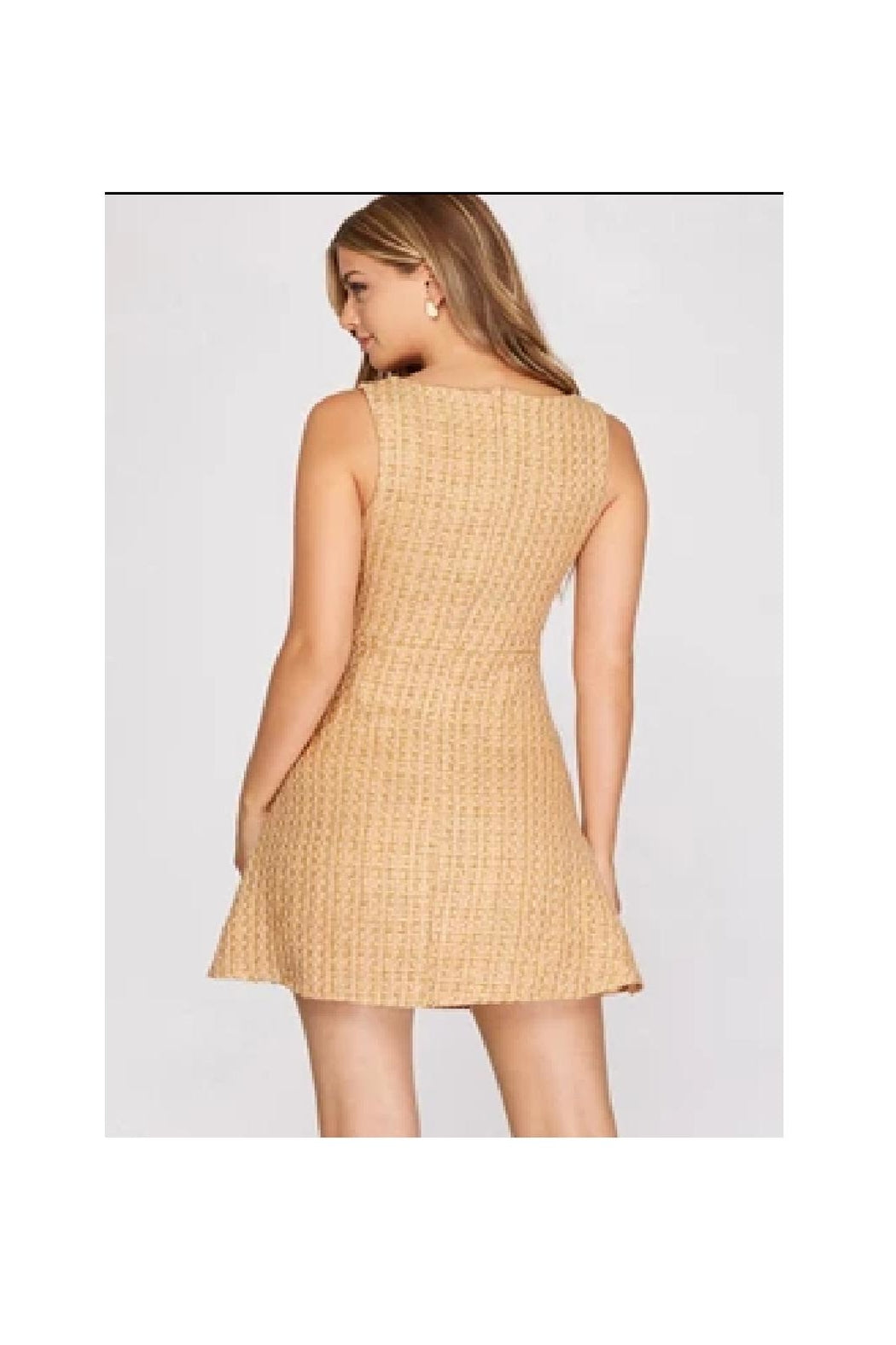 flare homecoming dresses Black Tweed Fit and Flare Mini Dress – InTheStyle