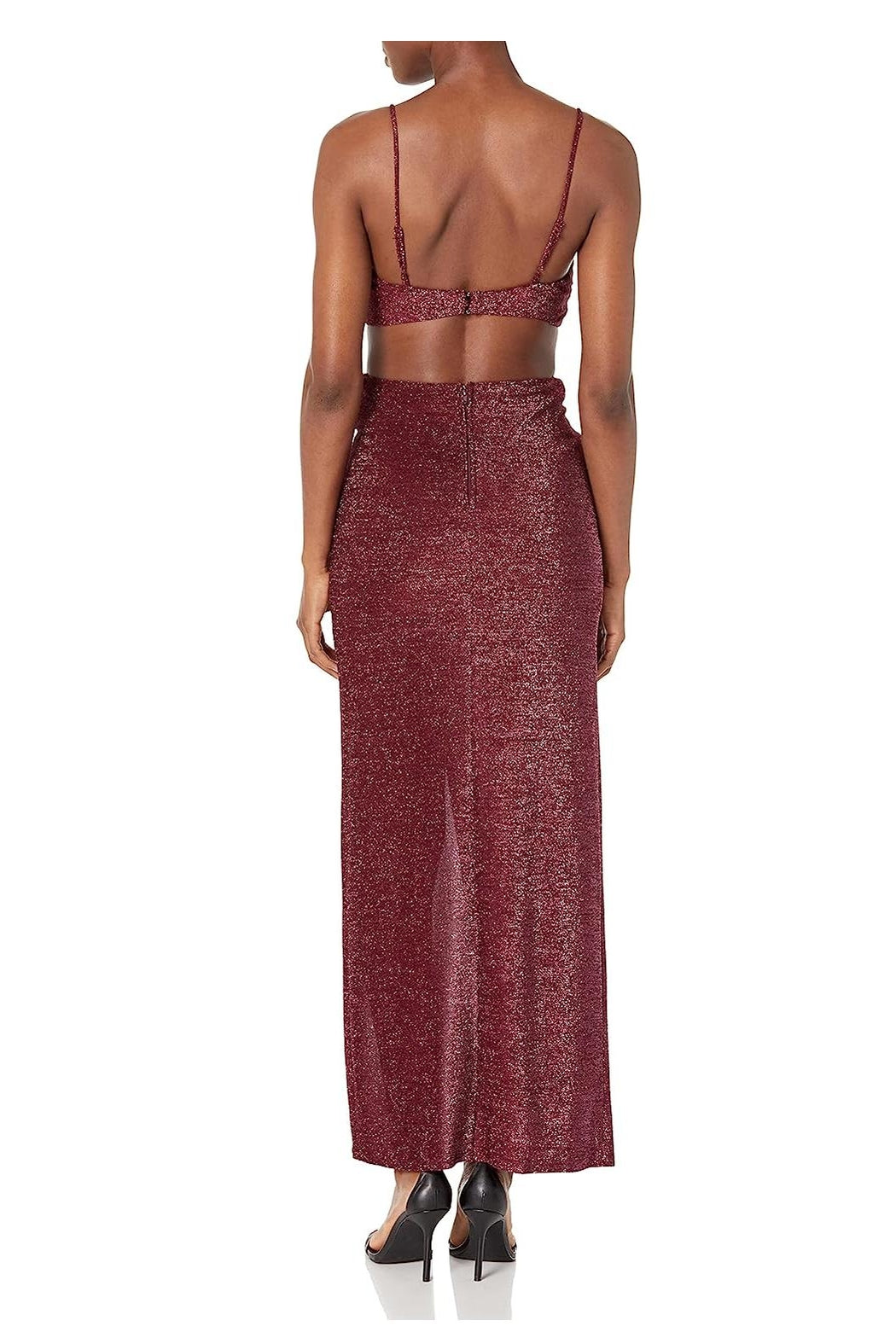 slim fit dress slacks Kaelee Glitter Knit Set Pink