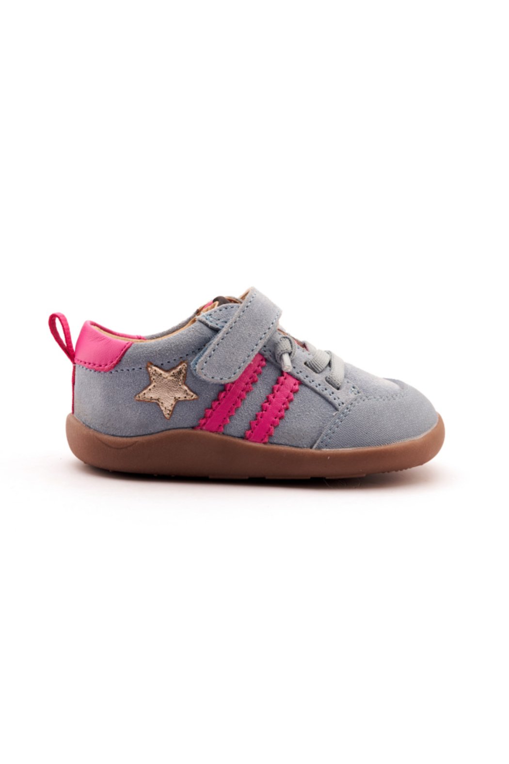Dusty Blue Suede/Gold/Rosy Main