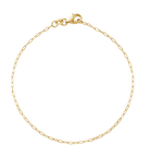 X Bracelet Paper Clip Link Dainty Gold