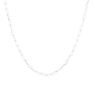 X Clip Link Necklace 16" Silver