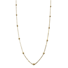 X Cable and Ball Link Chain Necklace - Gold
