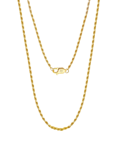 X Diamond Cut Rope Chain Gold