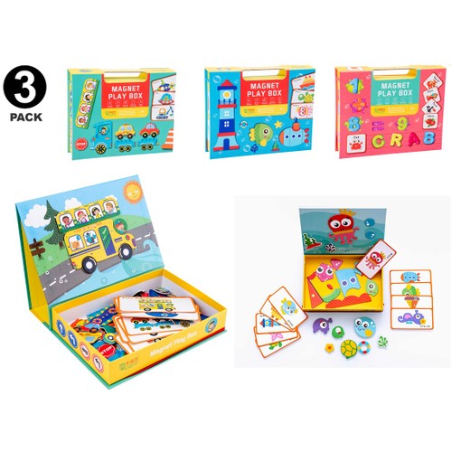 3 Pack Children's Magnetic Puzzle Early Education Educational Toys ...