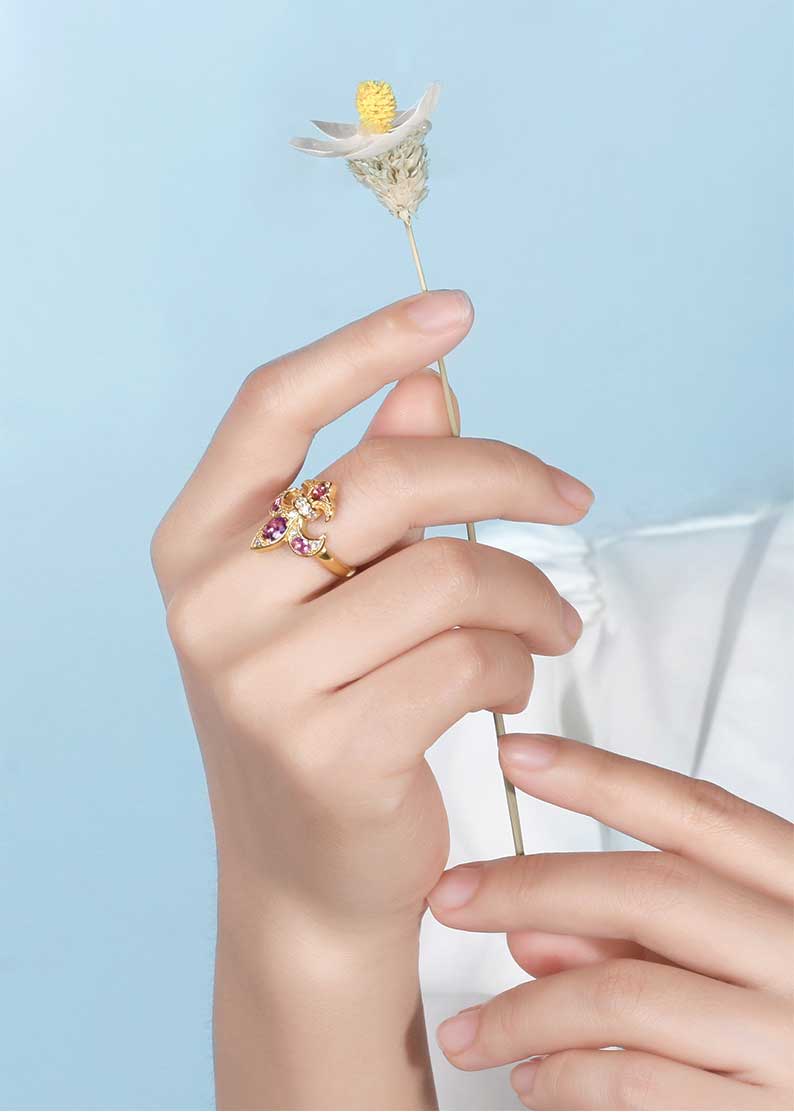 Saints Fleur De Lis Amethyst Diamond Ring