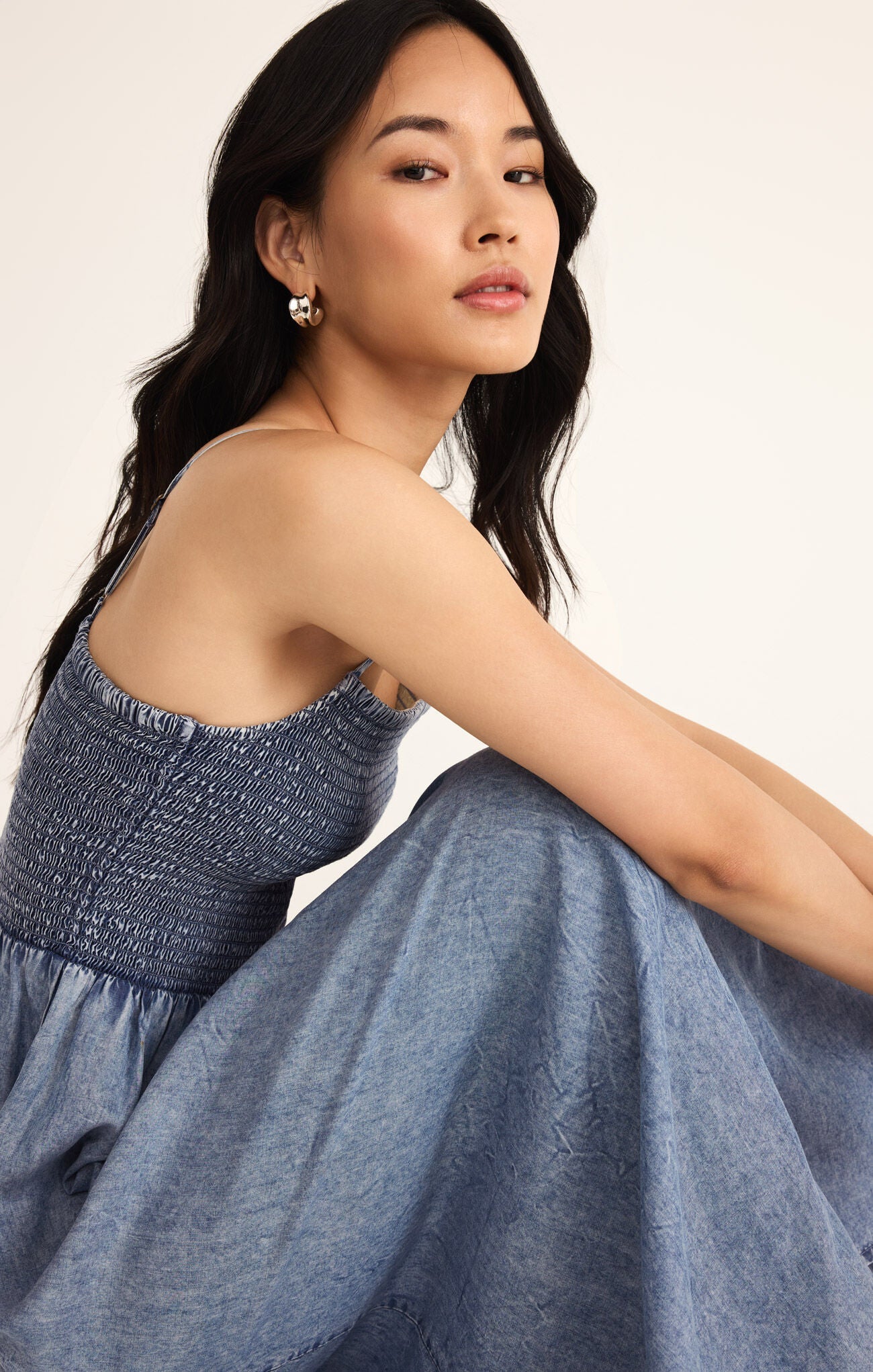 BAYSIDE CHAMBRAY MAXI DRESS Shoptiques BAYSIDE CHAMBRAY MAXI DRESS Shoptiques