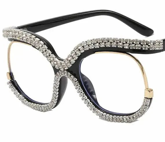 Rhinestone Designer Frames - Yaya's Luxe Handbags - Glasses