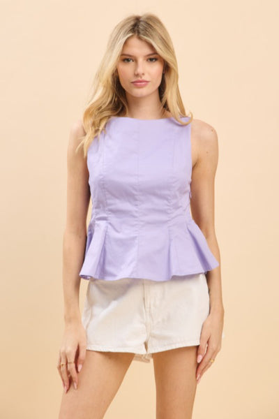 Sleeveless Peplum Top – Shoptiques