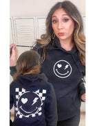 Smile Graphic Hoodie - Athena's Fashion Boutique