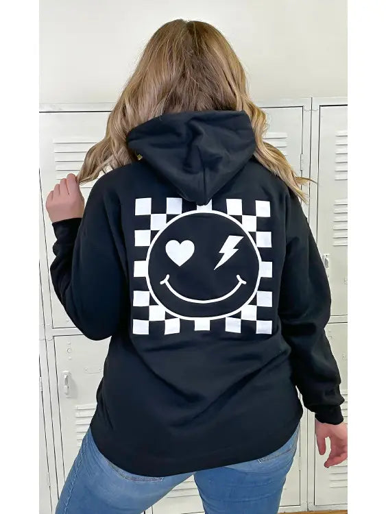 Smile Graphic Hoodie - Athena's Fashion Boutique