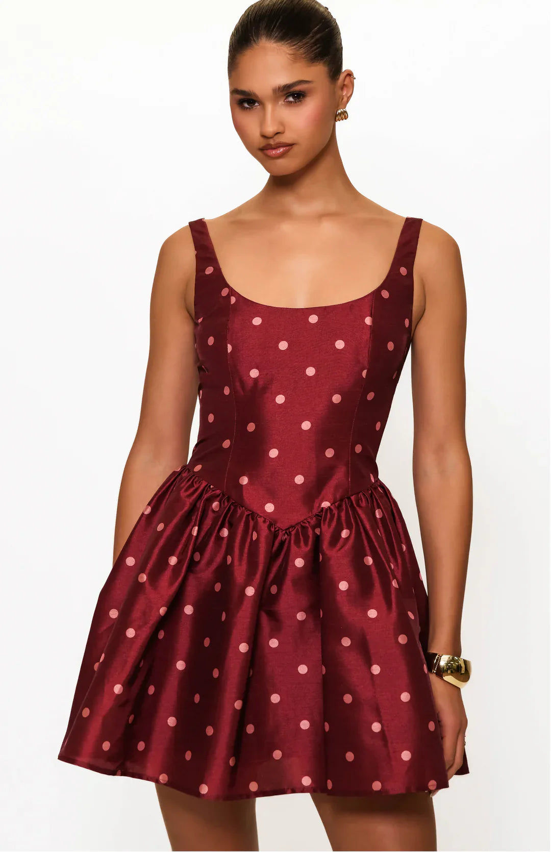 Hutch Soleil Dress 0 / Pomegranate Spaced Polka Dot