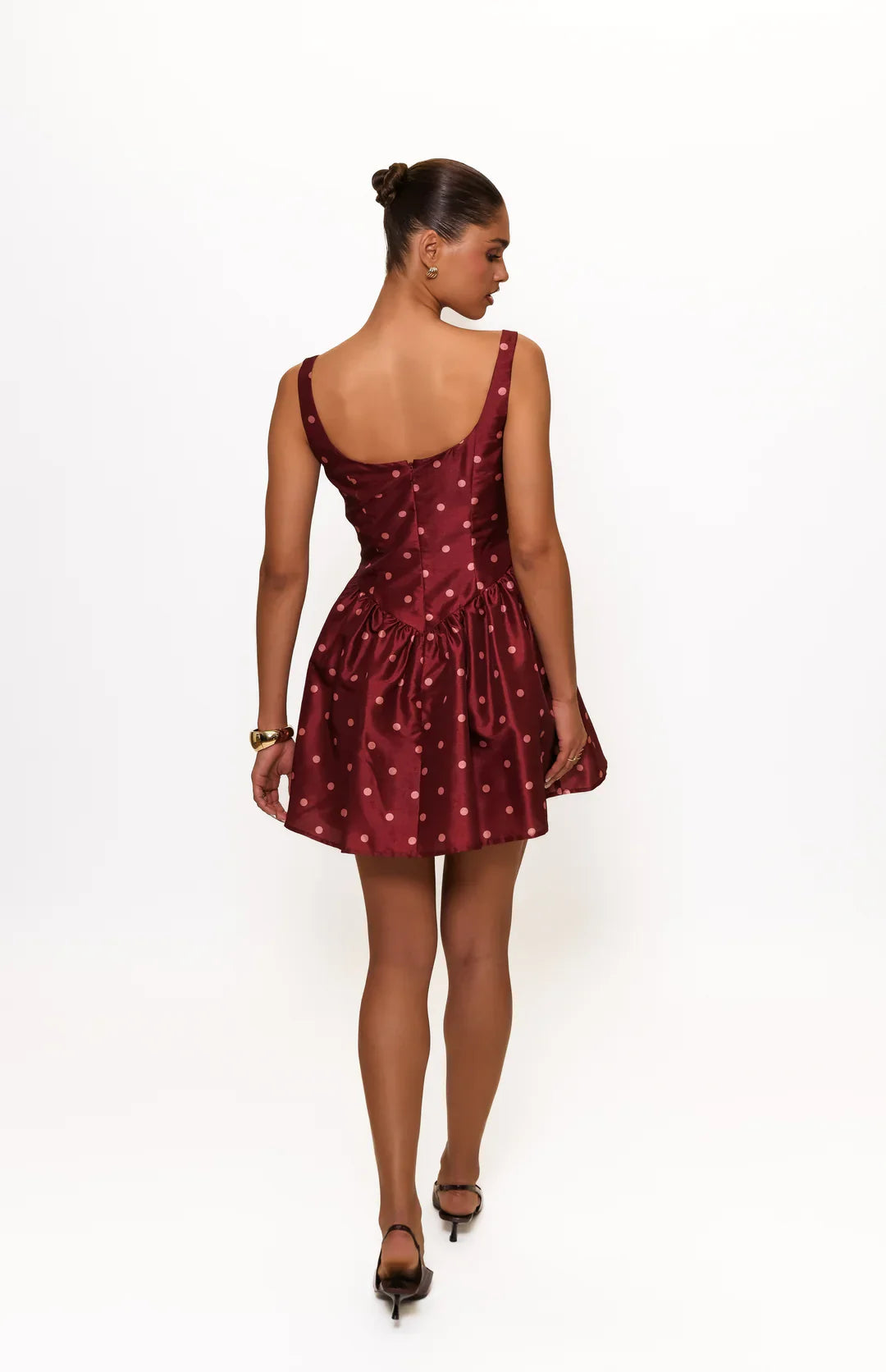 Hutch Soleil Dress 0 / Pomegranate Spaced Polka Dot