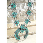 Squash Blossom Necklace with Earrings Set - Athena's Fashion Boutique