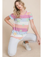 Stars and Stripe Women's Soft Waffle Knit Tee