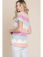 Stars and Stripe Women's Soft Waffle Knit Tee