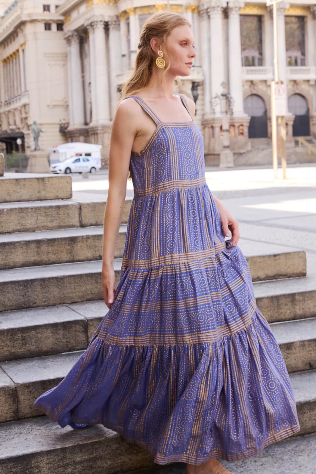 strappy dress maxi Strappy Maxi Helene Dress Helene Blue / M
