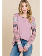 Long Sleeve Stripe Floral Shirt - Athena's Fashion Boutique