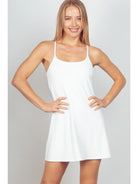 White Sleeveless Active Tennis Mini Dress