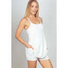 White Sleeveless Active Tennis Mini Dress