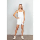 White Sleeveless Active Tennis Mini Dress