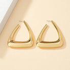 Triangular Gold Earrings - Yaya's Luxe Handbags -