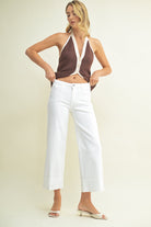 Just Black Denim | Paulina Cuffed Wide Leg Jeans | Sweetest Stitch