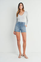 Just Black Denim | Cammie Cargo Denim Shorts | Sweetest Stitch RVA