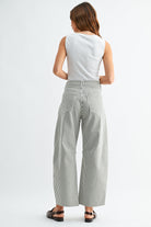 Just Black Denim | Billie Striped Barrel Jeans | Sweetest Stitch RVA