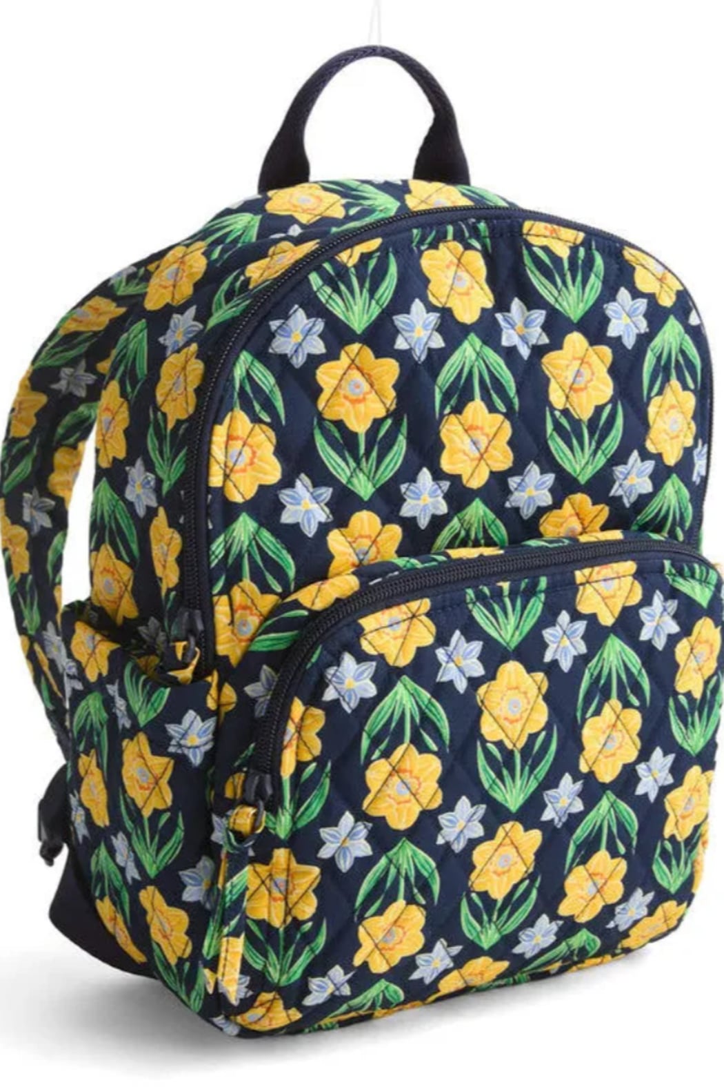 イエローフラワー柄のバルドゥリバッグ Vera Bradley Daffodils Small Banbury Backpack – Shoptiques