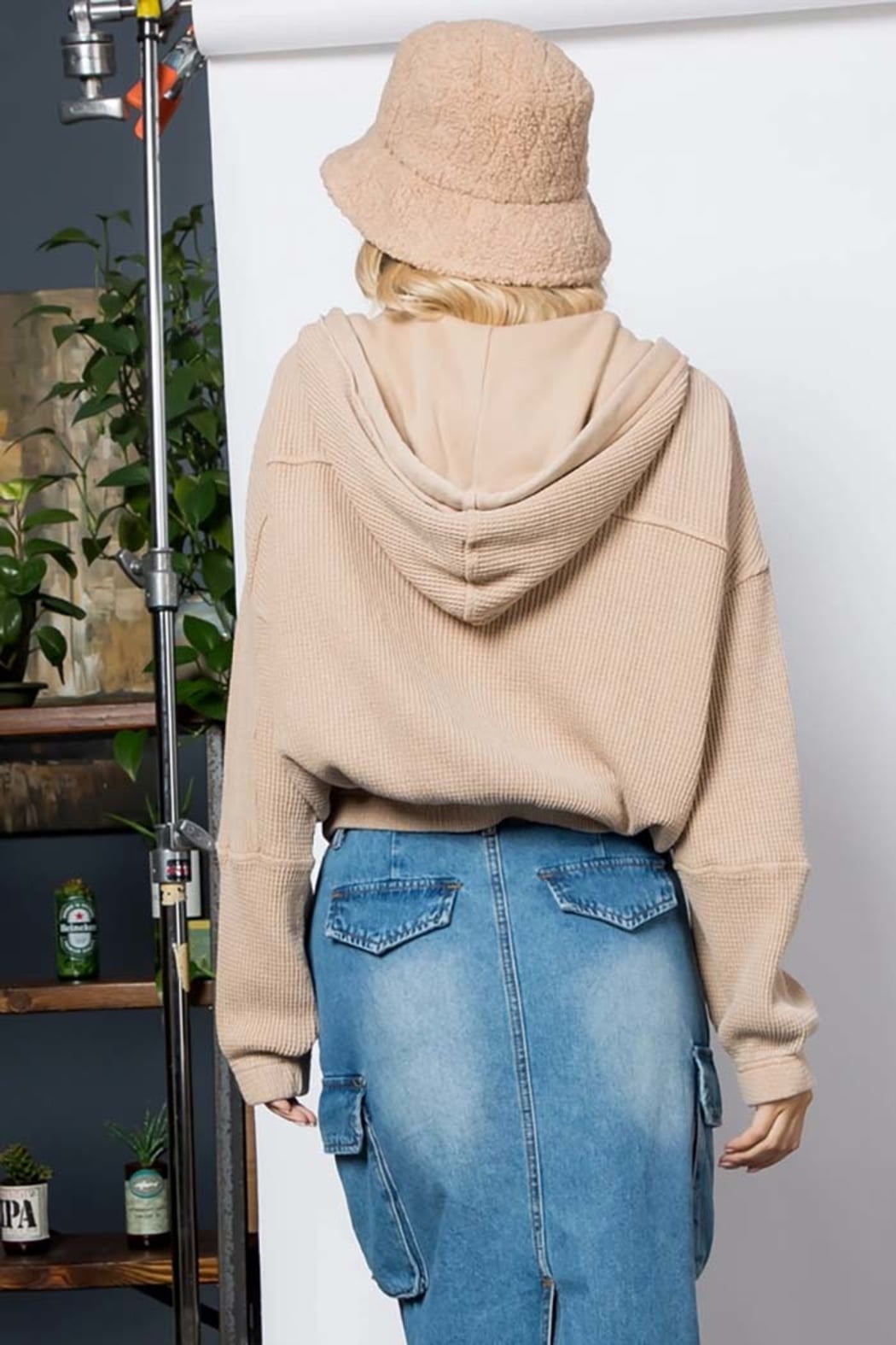 Waffle Knit Hoodie Jacket – Shoptiques