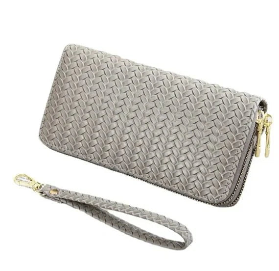 Weaved Designer Wallet - Yayas Luxe Handbags -