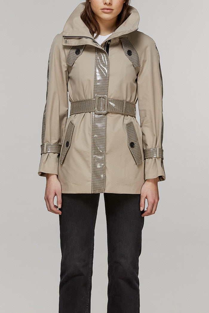 Mackage Iva Ladies Neo-Trench Coat in Sand